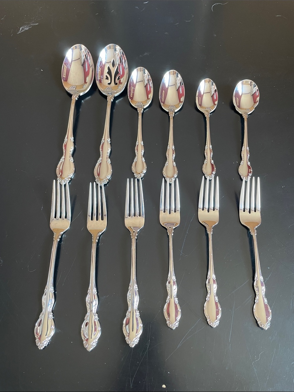 Wallace Silversmiths Japan Silver Flatware Assorted - Classic Ornate Patte